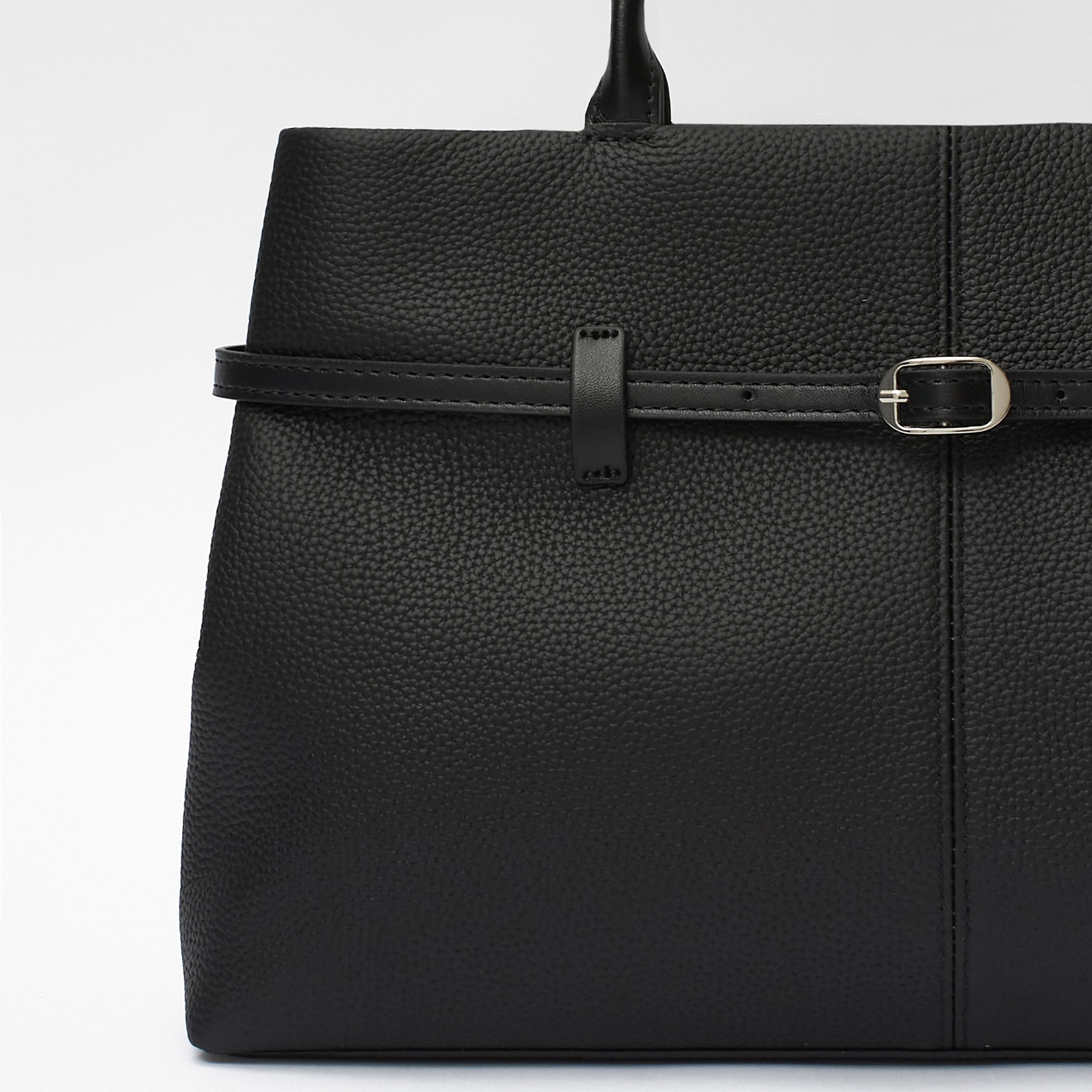 Grained Leather Tote Bags, Classic Design Leather Top Handle Bags, Leather Shoulder Bags