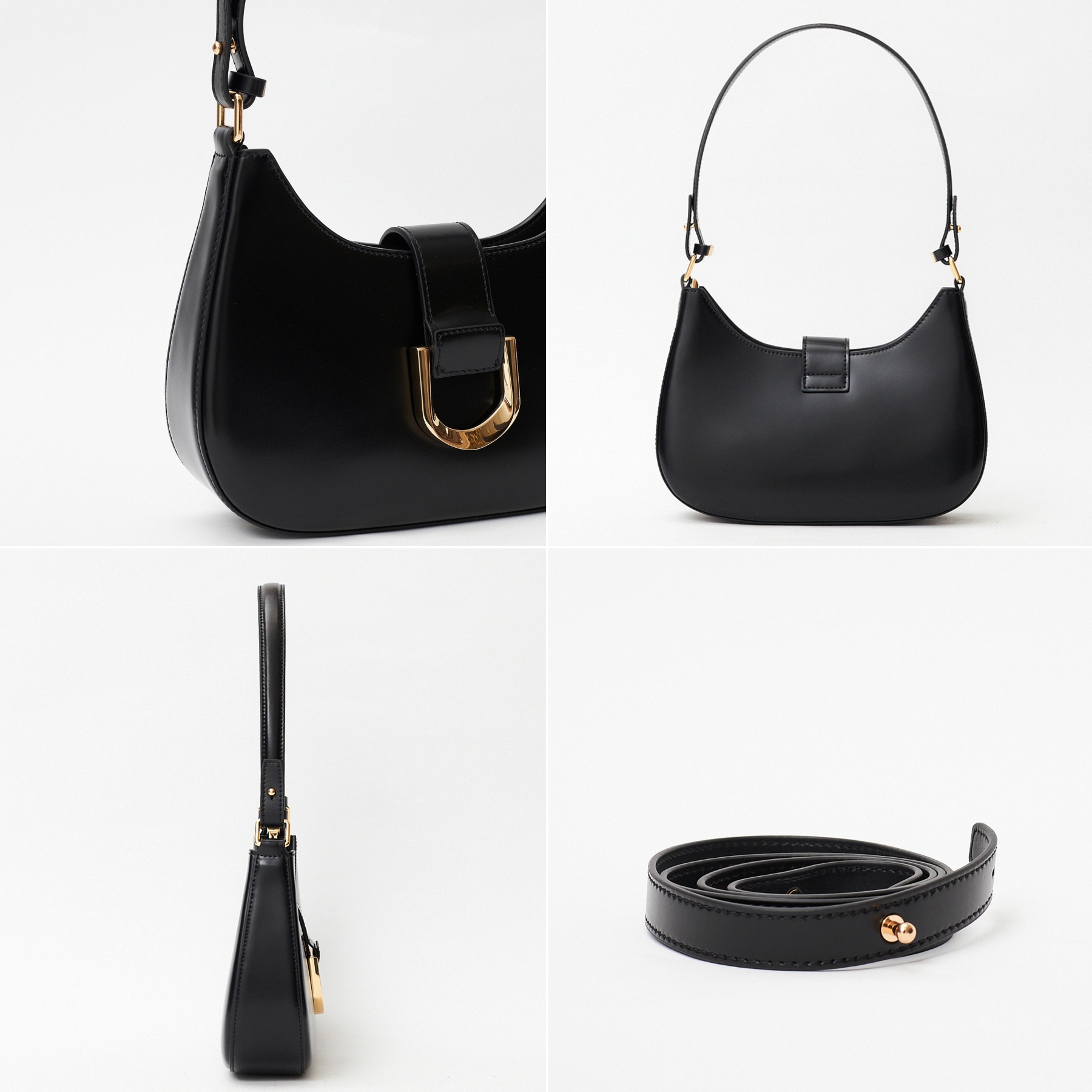 Women's Leather Shoulder Bags, Elegant Leather Purse, Minimal Design Shoulder Bag