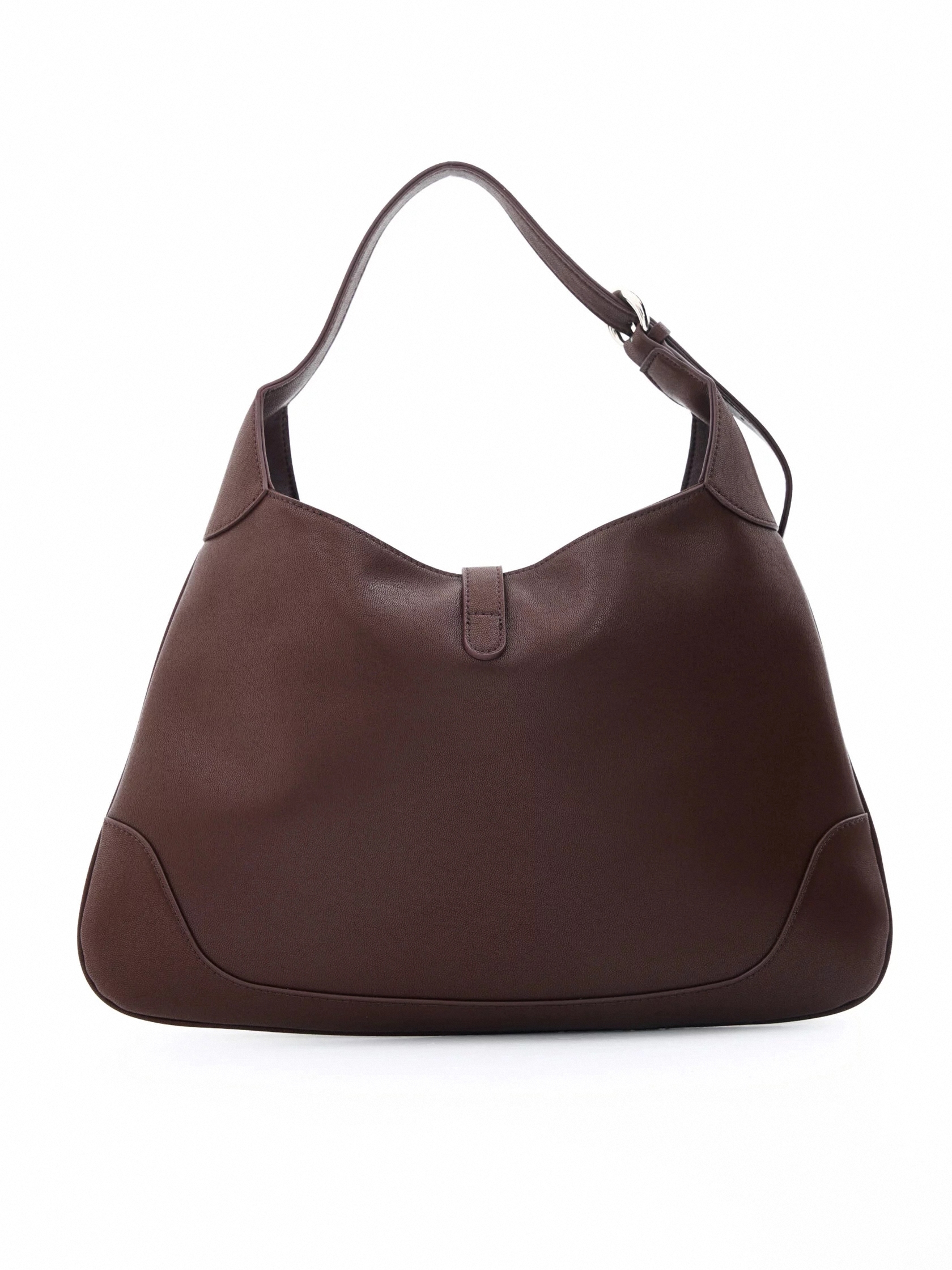 Minimal Design Leather Shoulder Bag, Leather Tote Bags, Women's Shoulder Bags