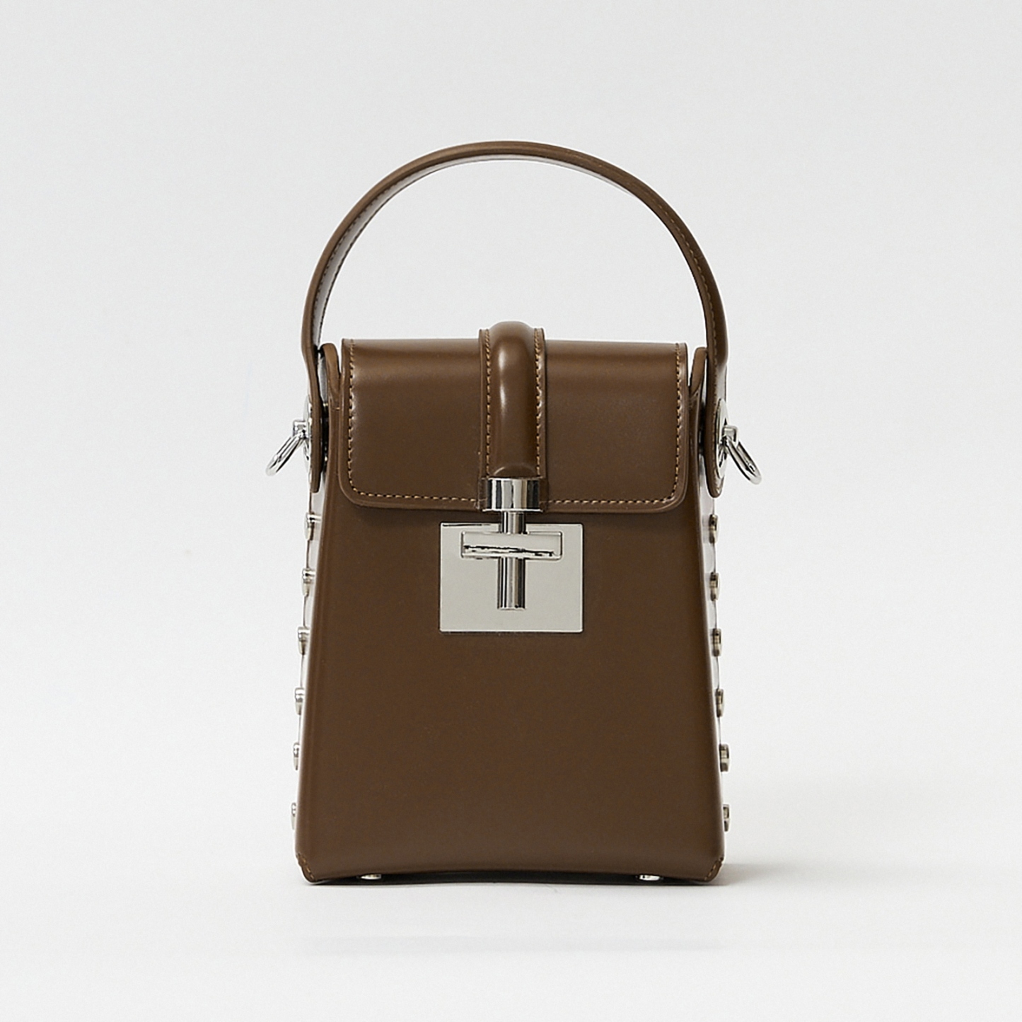 Leather Shoulder Bags, Leather Box Bag, Minimal Design Shoulder Bag