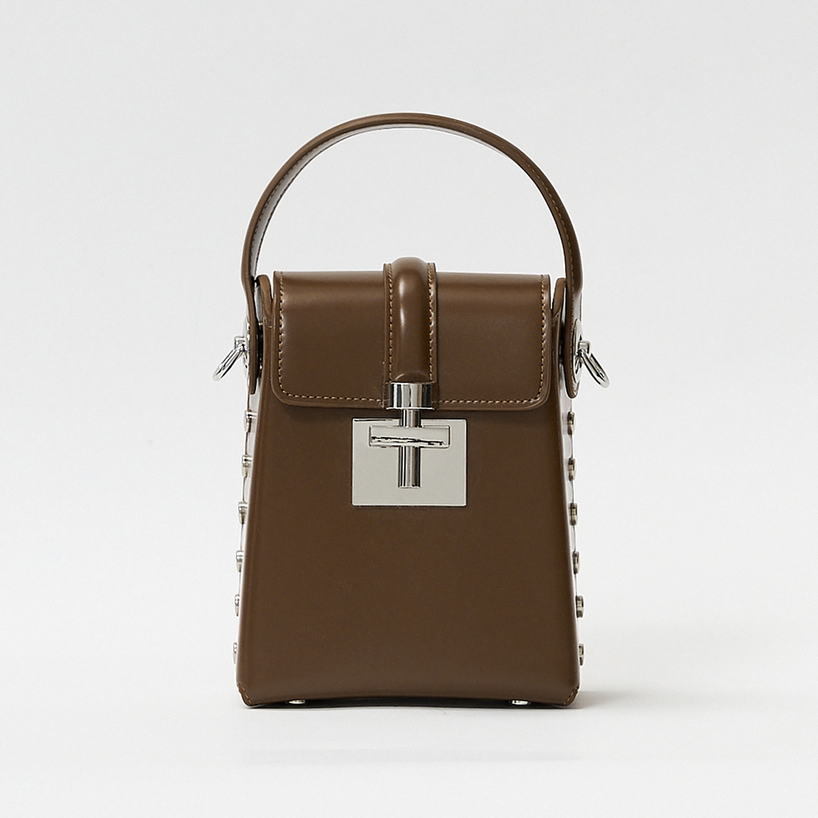 Leather Shoulder Bags, Leather Box Bag, Minimal Design Shoulder Bag