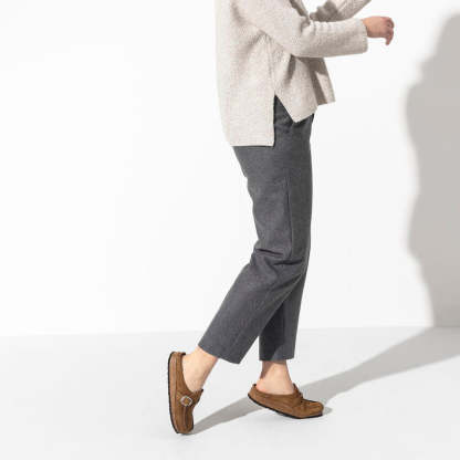 Birkenstock damskie chodaki Buckley Suede - Tea