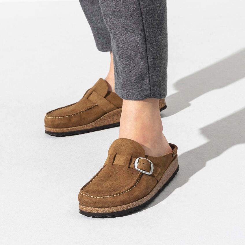 Birkenstock damskie chodaki Buckley Suede - Tea