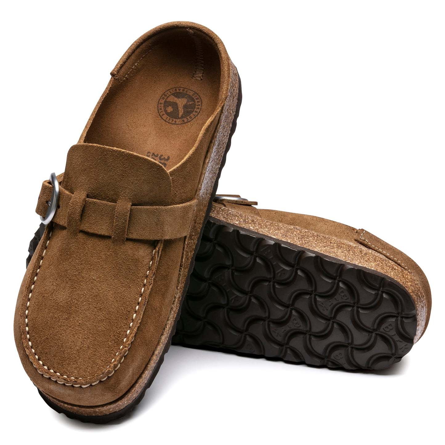 Birkenstock damskie chodaki Buckley Suede - Tea