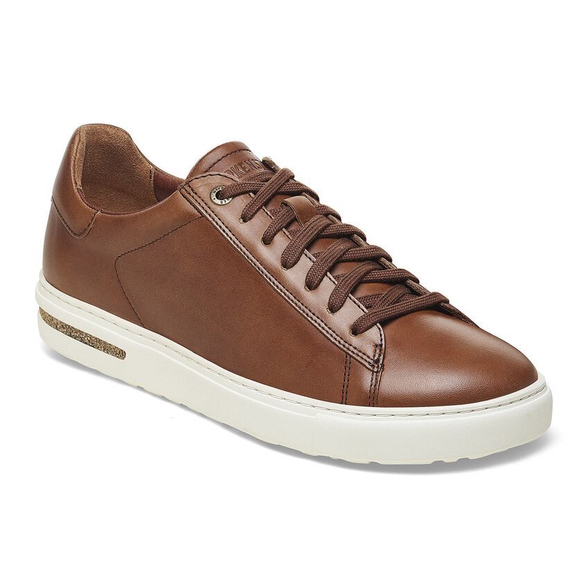 Birkenstock damskie skórzane trampki Bend - koniakowe