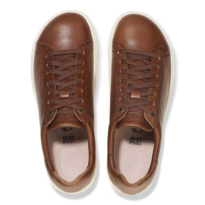 Birkenstock damskie skórzane trampki Bend - koniakowe