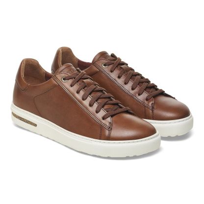 Birkenstock damskie skórzane trampki Bend - koniakowe
