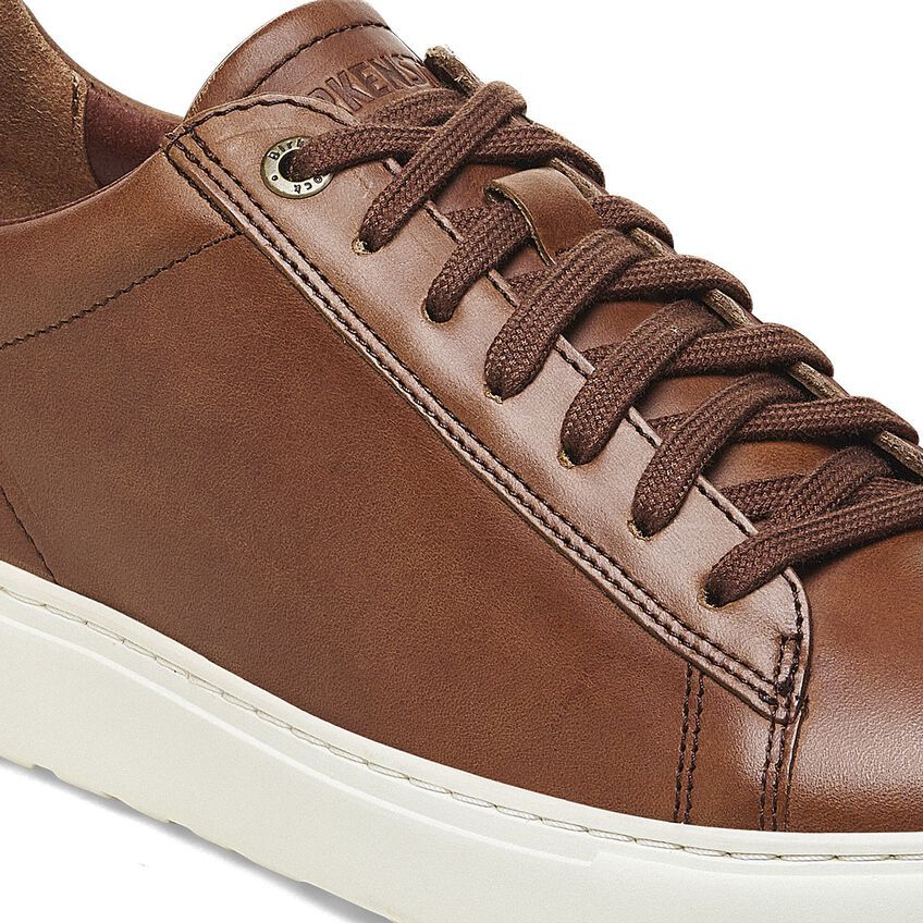 Birkenstock damskie skórzane trampki Bend - koniakowe