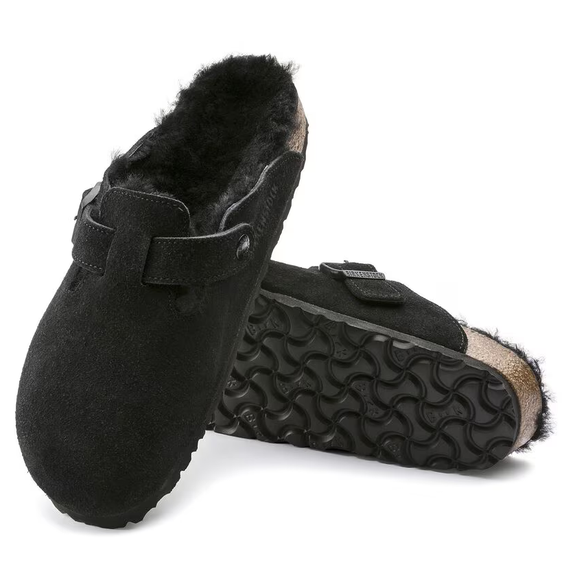 Birkenstock Unisex Boston Shearling Clog - Czarny
