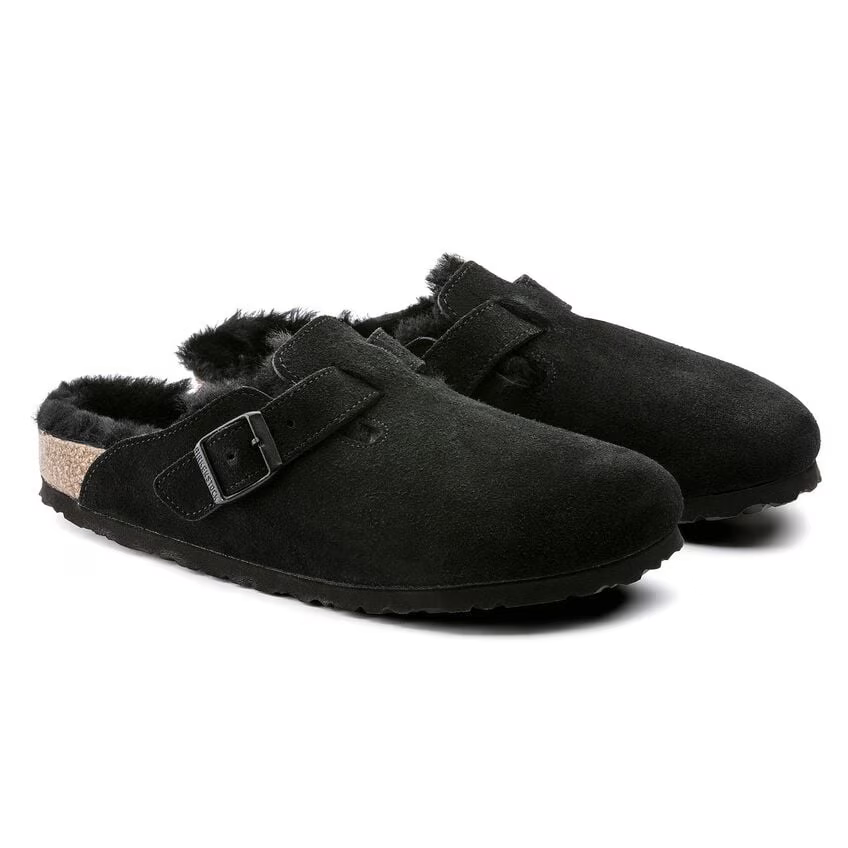 Birkenstock Unisex Boston Shearling Clog - Czarny