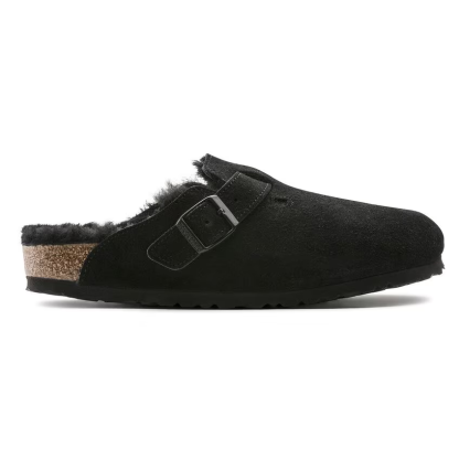 Birkenstock Unisex Boston Shearling Clog - Czarny