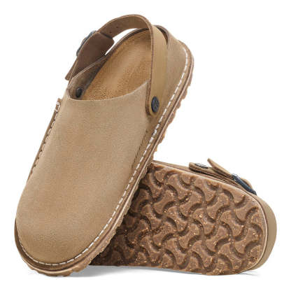 Birkenstock Lutry Premium Suede damskie - Szary Taupe