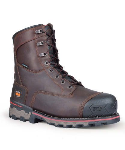 Timberland Pro Boondock 8-calowe ocieplane, wodoodporne, robocze buty robocze z bezpiecznym noskiem dla mężczyzn - brązowe