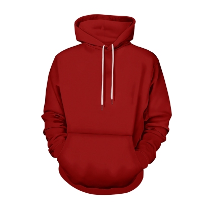 Timeless Men’s Red Hoodie with Classic Design and Comfortable Fit