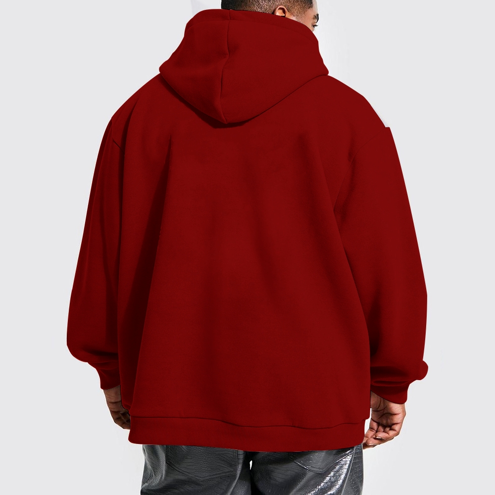 Timeless Men’s Red Hoodie with Classic Design and Comfortable Fit