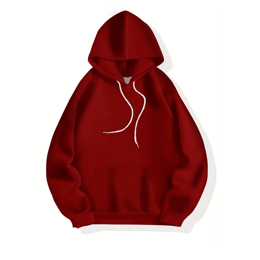 Timeless Men’s Red Hoodie with Classic Design and Comfortable Fit