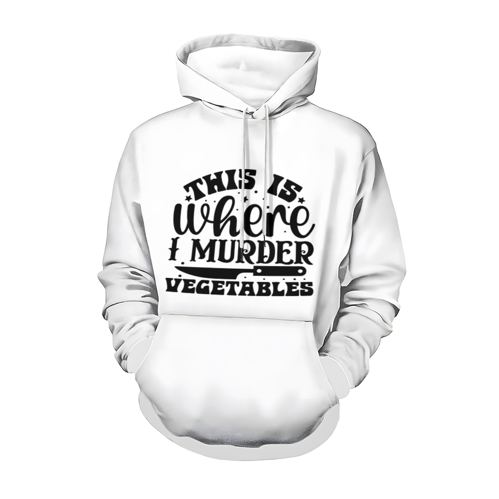 This Is  Where I Murder Vegetables Funny Pods Hoodie 