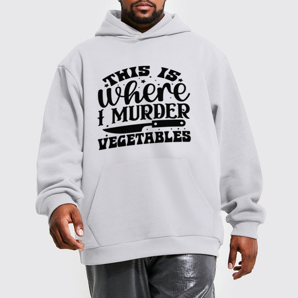 This Is  Where I Murder Vegetables Funny Pods Hoodie 