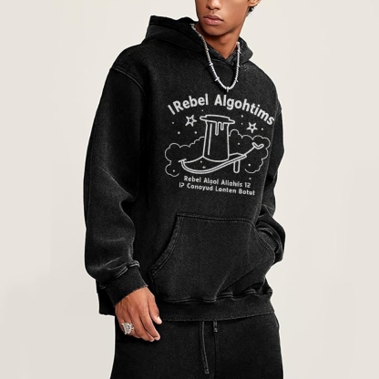 I Rebel Algohtims Printed Hoodie