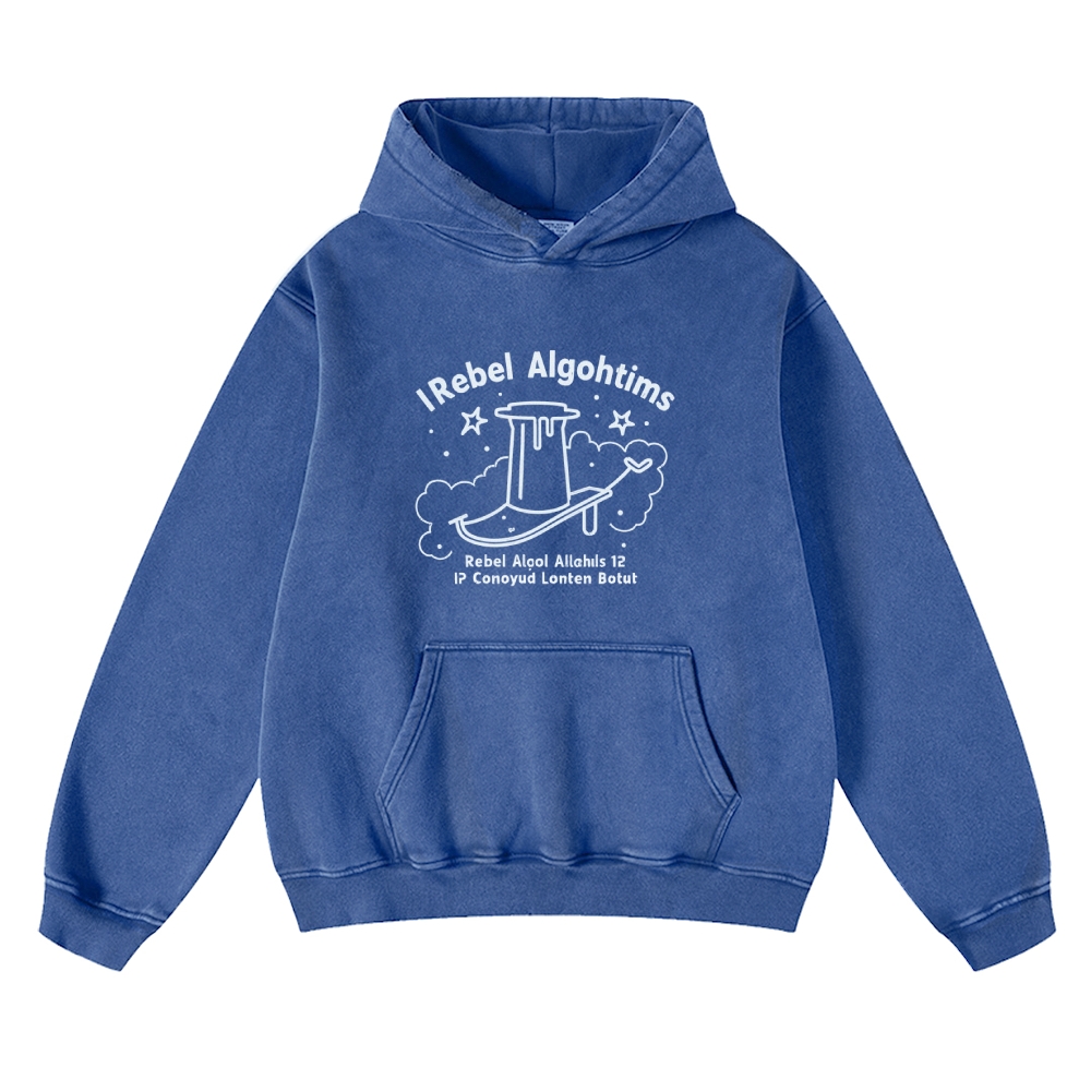 I Rebel Algohtims Printed Hoodie