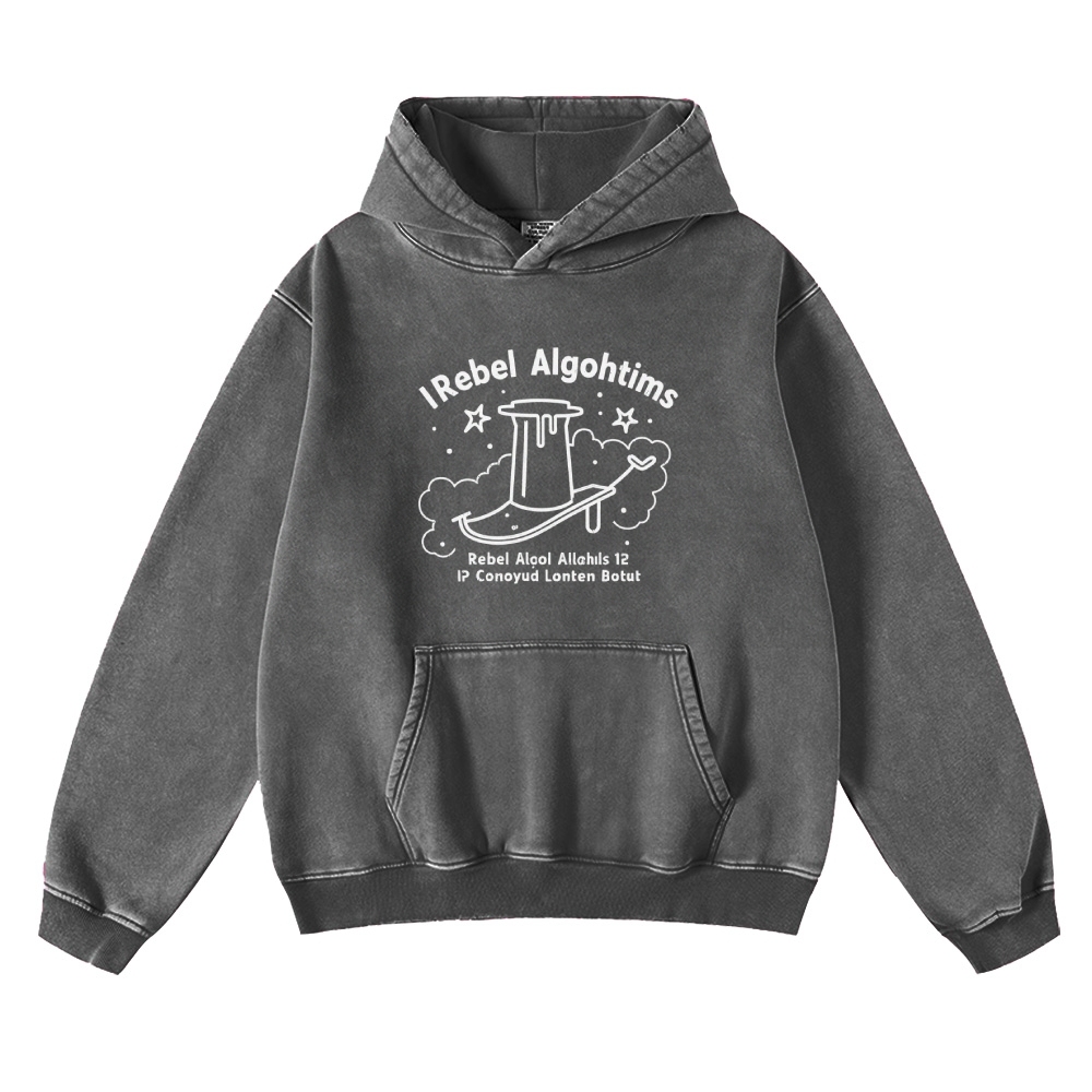 I Rebel Algohtims Printed Hoodie