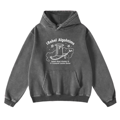 I Rebel Algohtims Printed Hoodie