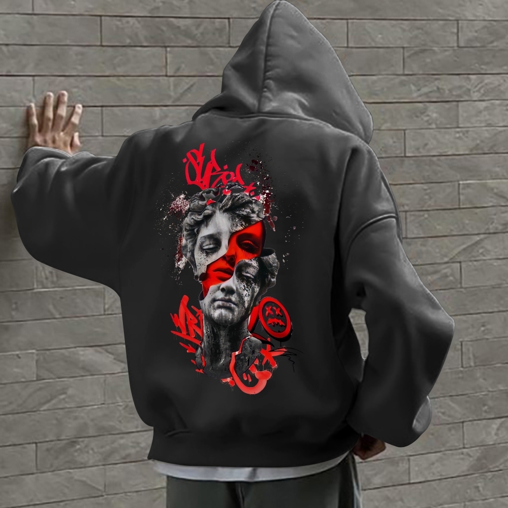 Rizzin's Urban Bloodline Unveiling Streetwear's Dark Aura Hoodie