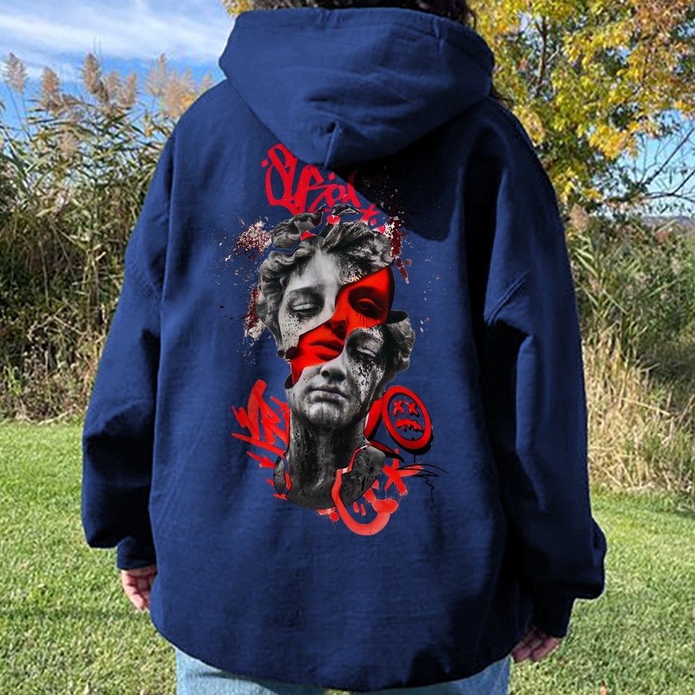 Rizzin's Urban Bloodline Unveiling Streetwear's Dark Aura Hoodie