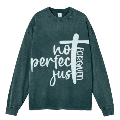 Crewneck Sweatshirt for Men Long Sleeve Vintage Acid Wash Sweatshirt