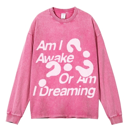 Crewneck Sweatshirt for Men Long Sleeve Vintage Acid Wash Sweatshirt