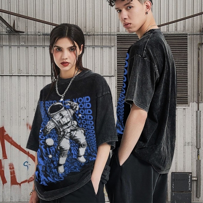 Tossed Into The Void Explore The Unknown Space Washed Pods T-shirt