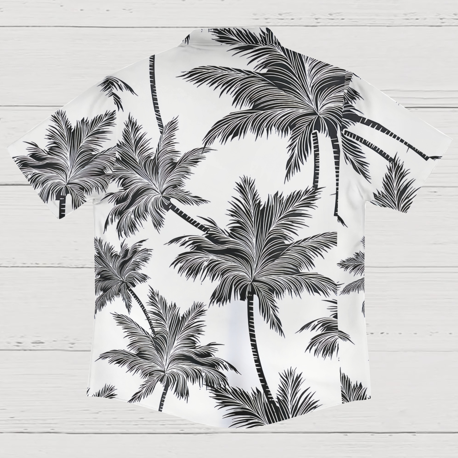 Tropical Paradise Men's Short-Sleeve Shirt - Palm Leaf Design