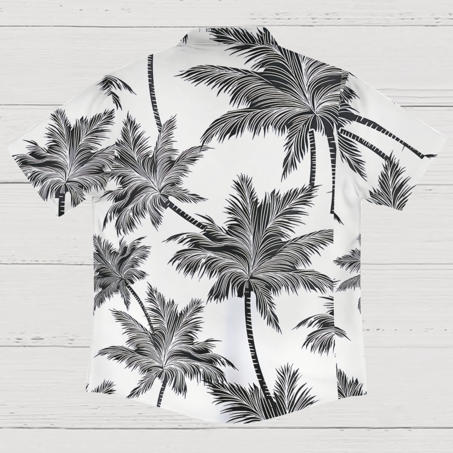 Tropical Paradise Men's Short-Sleeve Shirt - Palm Leaf Design