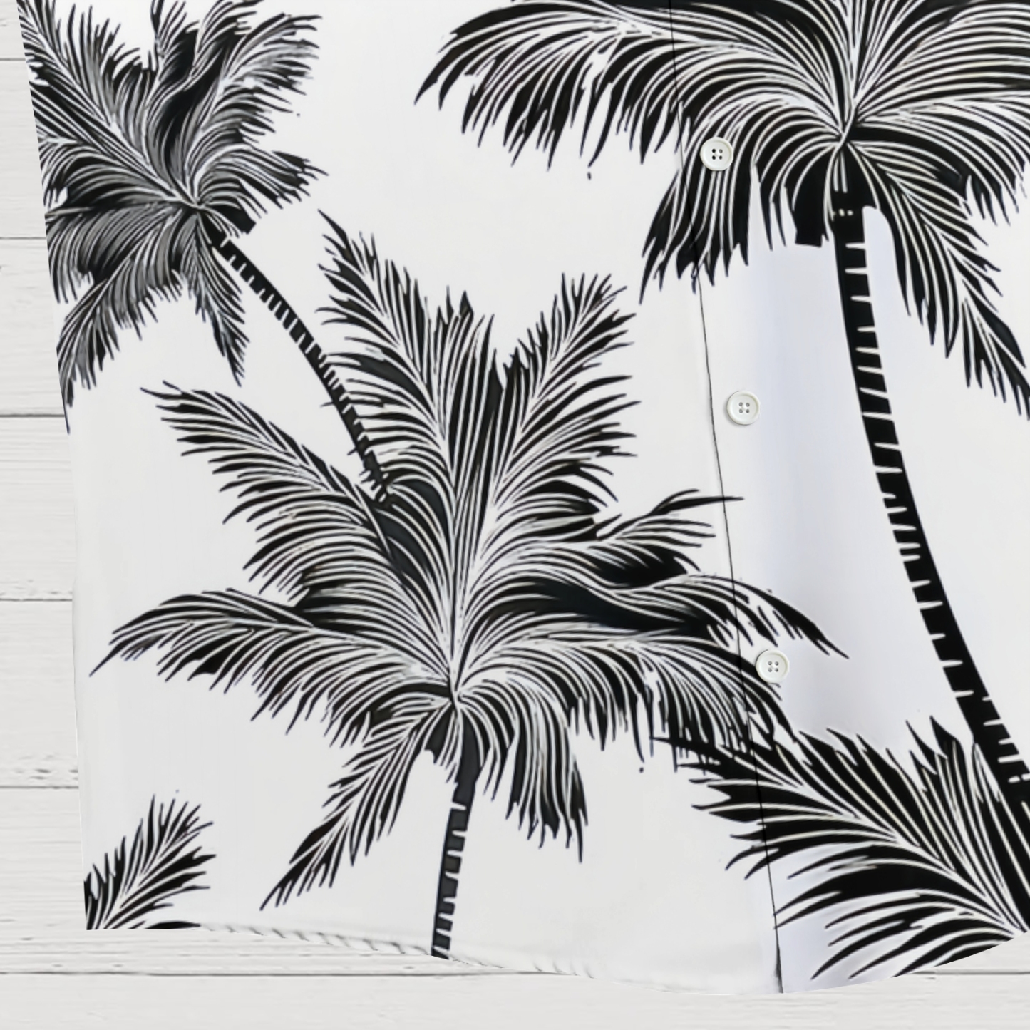 Tropical Paradise Men's Short-Sleeve Shirt - Palm Leaf Design