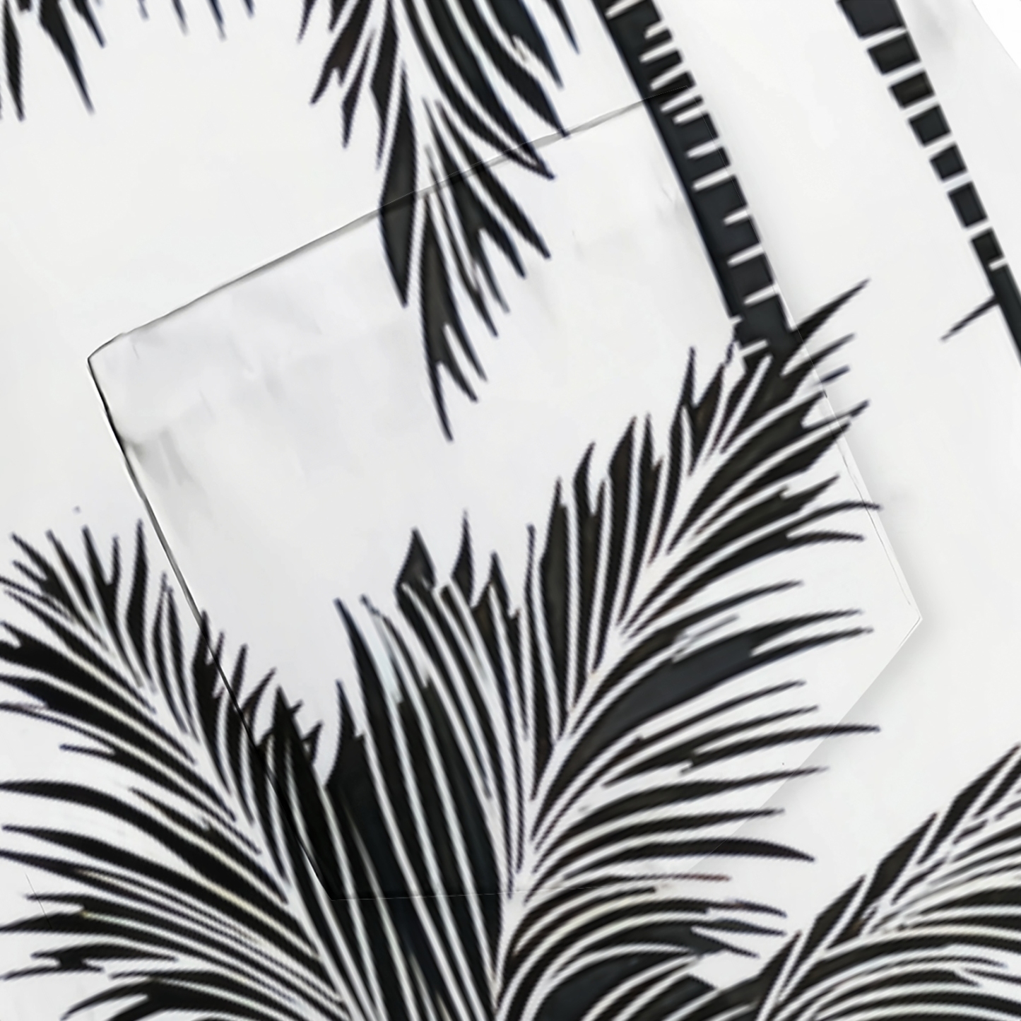 Tropical Paradise Men's Short-Sleeve Shirt - Palm Leaf Design