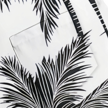 Tropical Paradise Men's Short-Sleeve Shirt - Palm Leaf Design