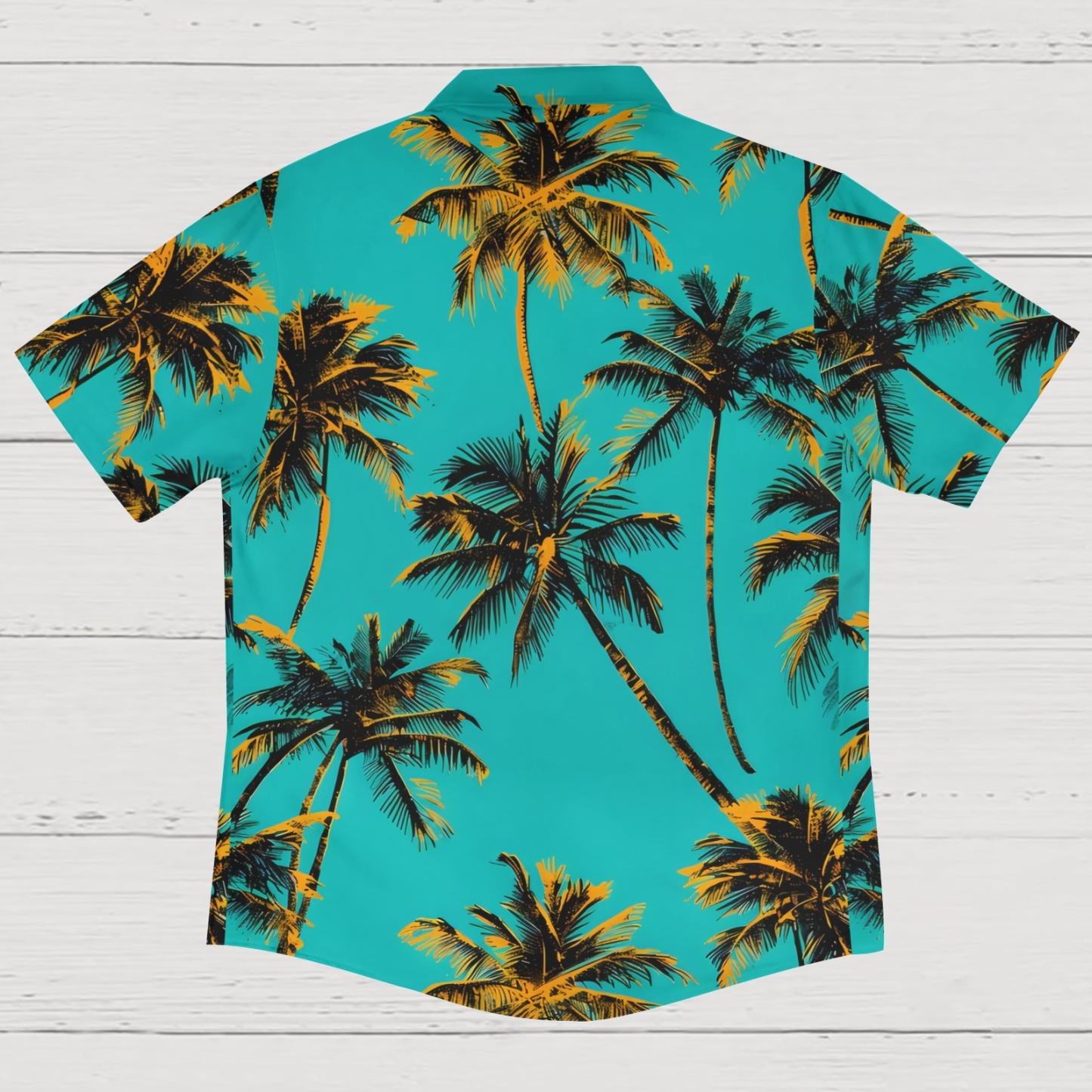 Oceanic Palm Frond Print Men's Lightweight Summer Shirt