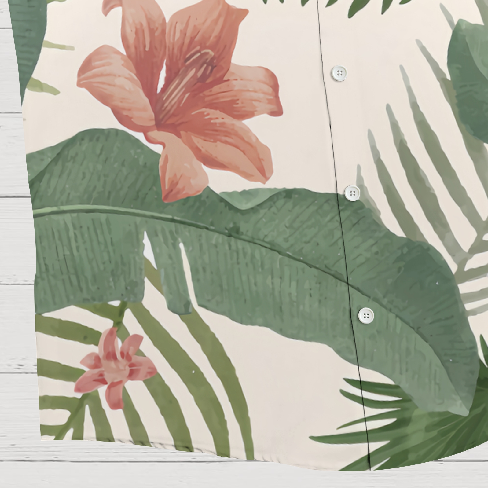 Breezy Coconut Leaf Men's Vacation-Ready Tropical Shirt 