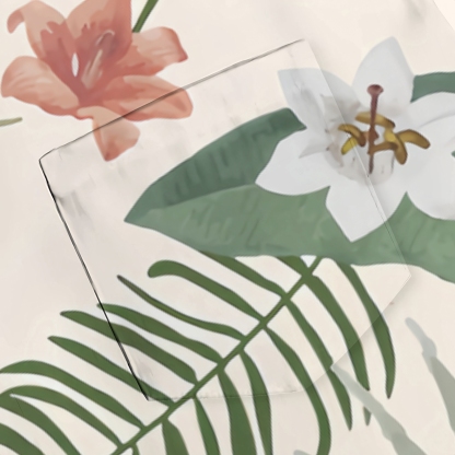 Breezy Coconut Leaf Men's Vacation-Ready Tropical Shirt 