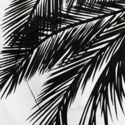 Ocean Wave & Palm Tree Men's Resort Vacation Shirt