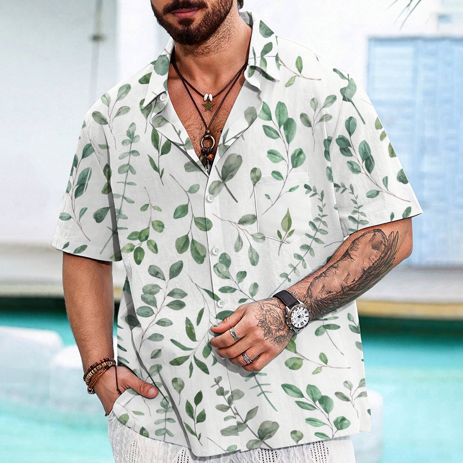 Island Hues Shirt Vibrant Vacation Wear Pods Shirt