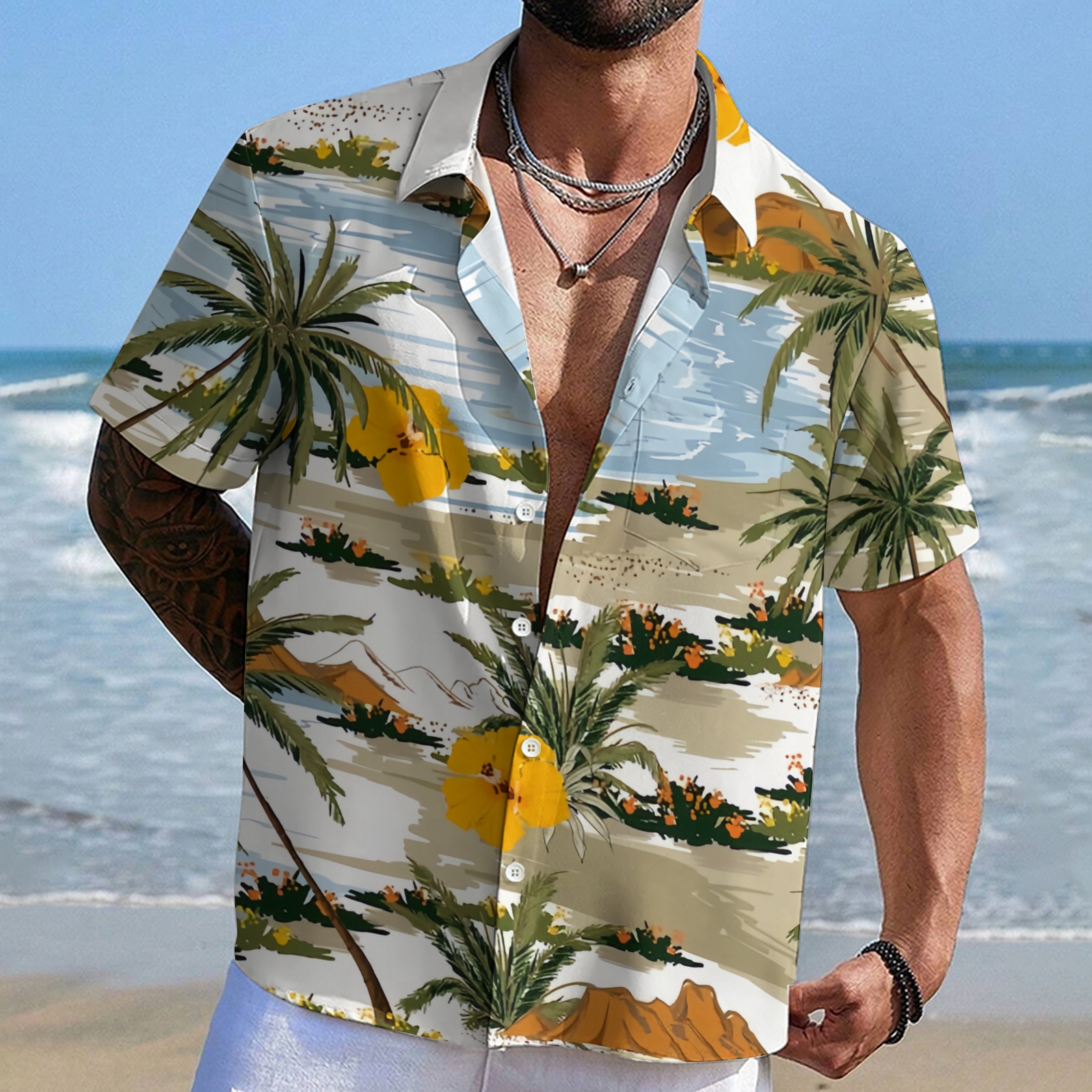 Hibiscus Horizon Shirt Floral Fantasy Pods Shirt