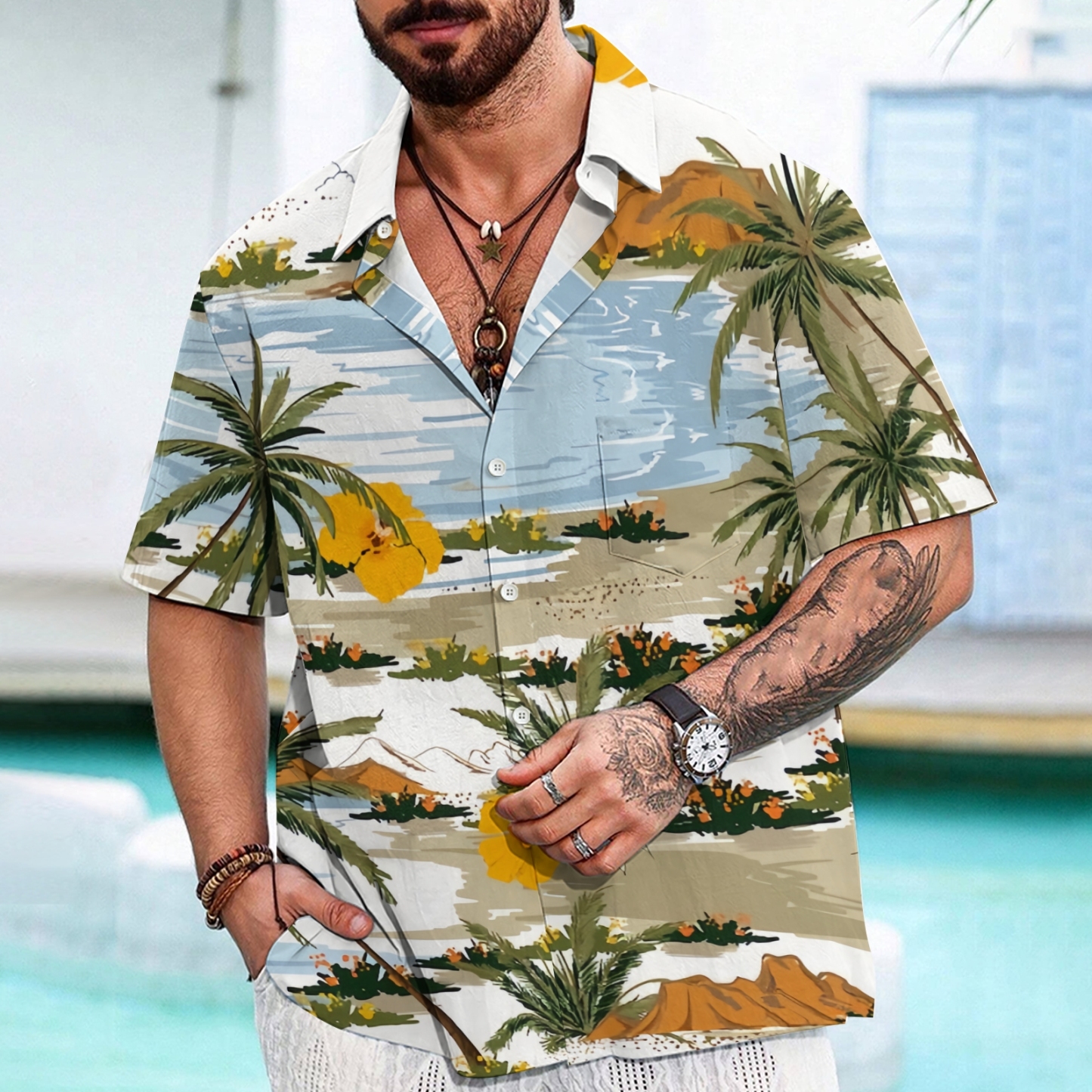 Hibiscus Horizon Shirt Floral Fantasy Pods Shirt