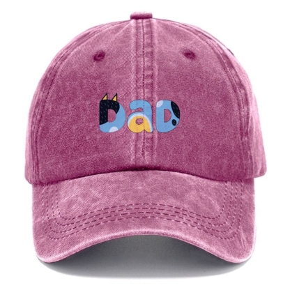 Happy Father's Day Funny Adjustable Vintage Washed denim material Cap