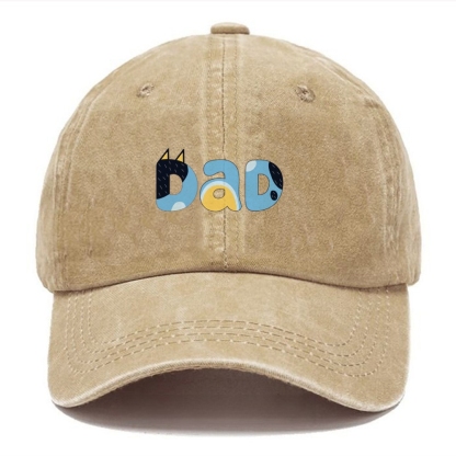 Happy Father's Day Funny Adjustable Vintage Washed denim material Cap