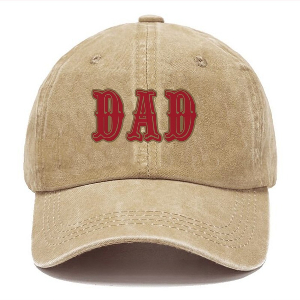 Happy Father's Day Funny Adjustable Vintage Washed denim material Cap