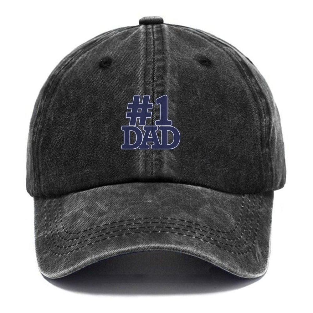 Happy Father's Day Funny Adjustable Vintage Washed denim material Cap