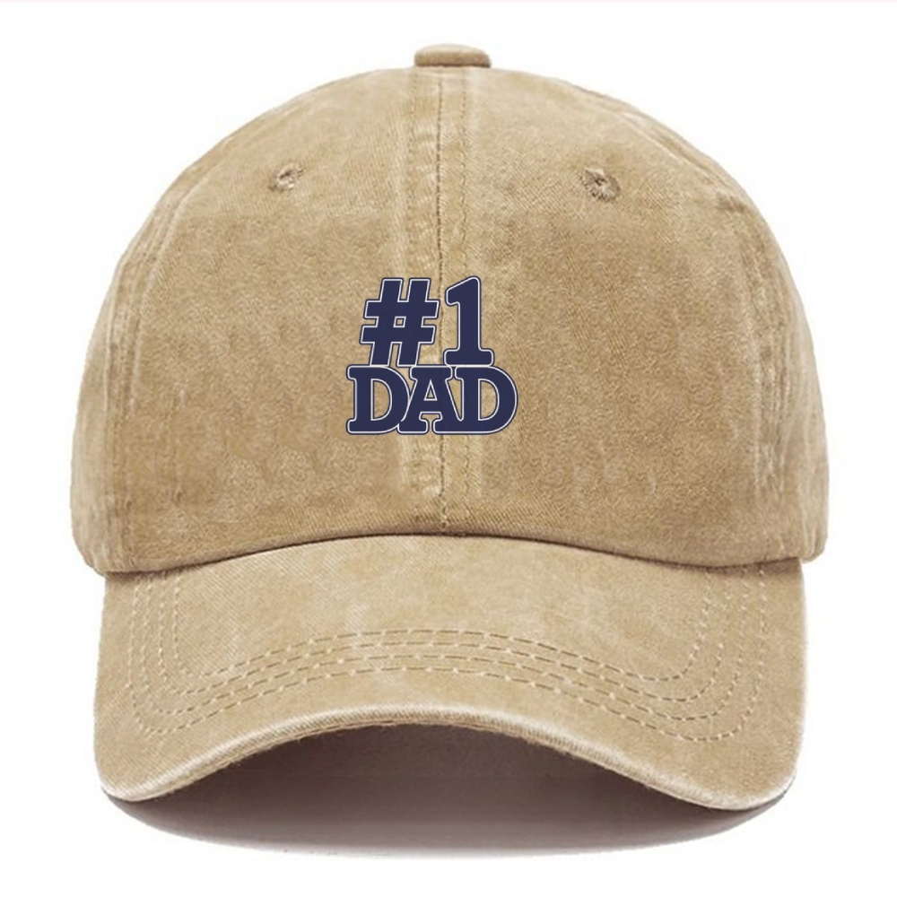 Happy Father's Day Funny Adjustable Vintage Washed denim material Cap