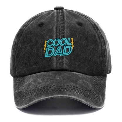 Cool Dad Men's Funny Adjustable Vintage Washed denim material  Cap