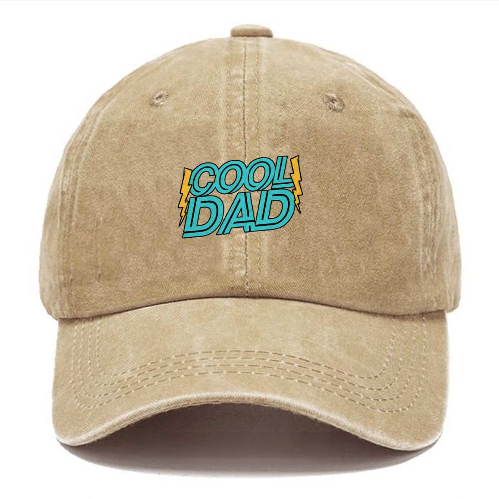 Cool Dad Men's Funny Adjustable Vintage Washed denim material  Cap